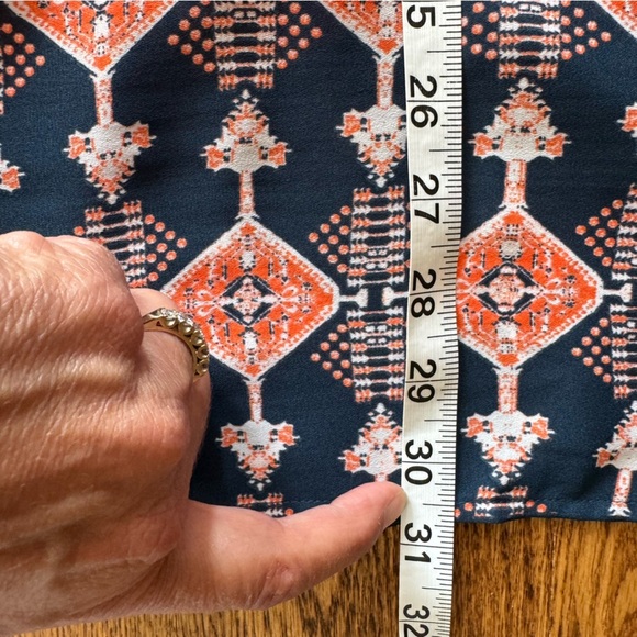 Violet & Claire Boho tunic navy and orange 3/4 sleeve women’s 3X - Picture 5 of 7